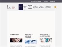 Tablet Screenshot of indushomehealthcare.com